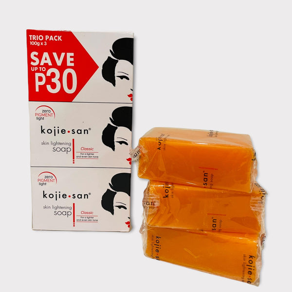 Kojie san Kojic Acid Skin Lightening Soap Savon 3x100g – MADON