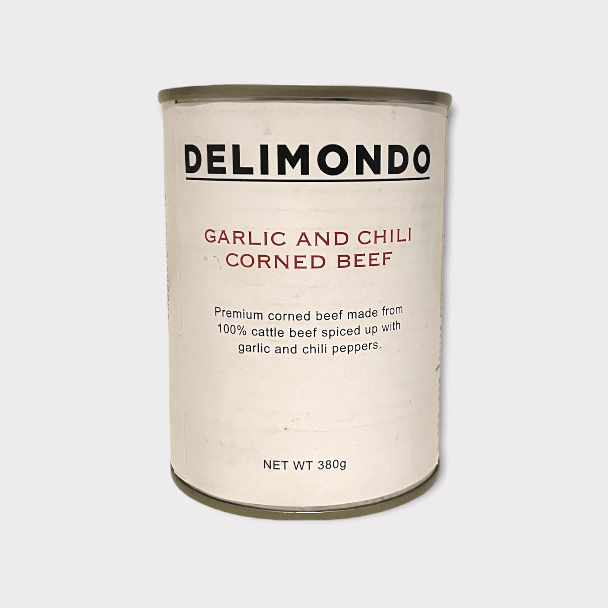 その他 加工食品 Delimondo Corned Beef & Barrio Fiesta Delimondo Corned Beef | Garlic & Chili | 380g – PasaBuy PH to USA